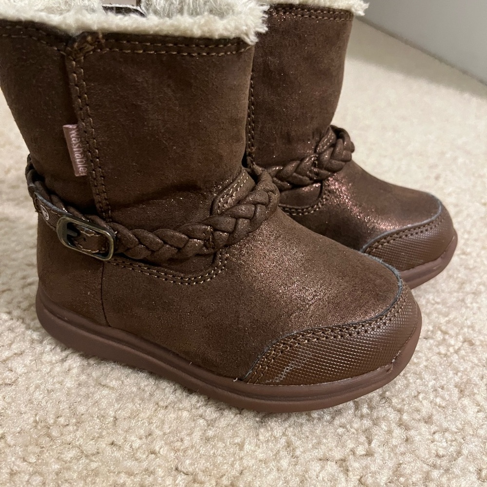 Stride Rite Chocolate Brown Kids Boots 5.5T